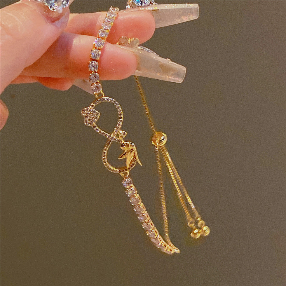 Golden Dove Infinity Love Bracelet