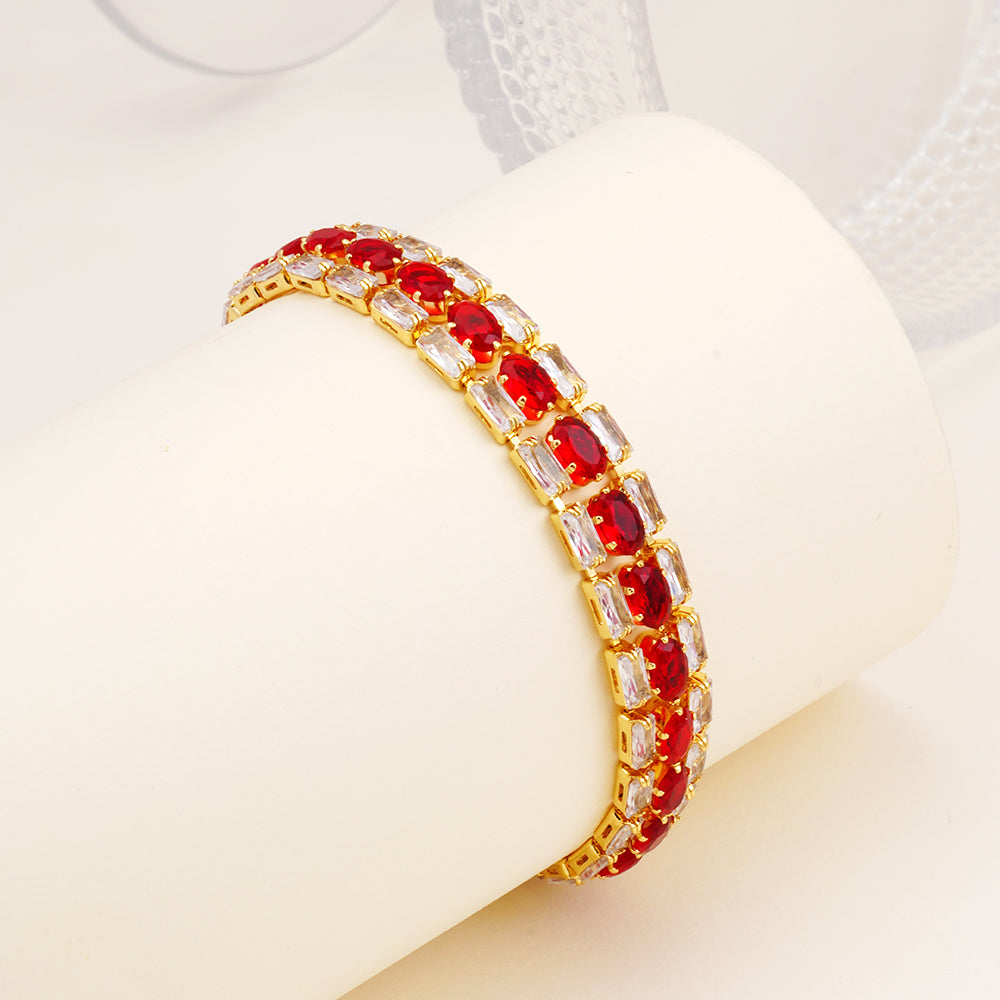 Red Crystal Gem Bracelet