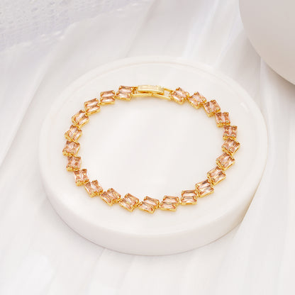 Champagne Prism Tennis Bracelet