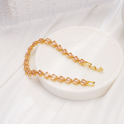 Champagne Prism Tennis Bracelet