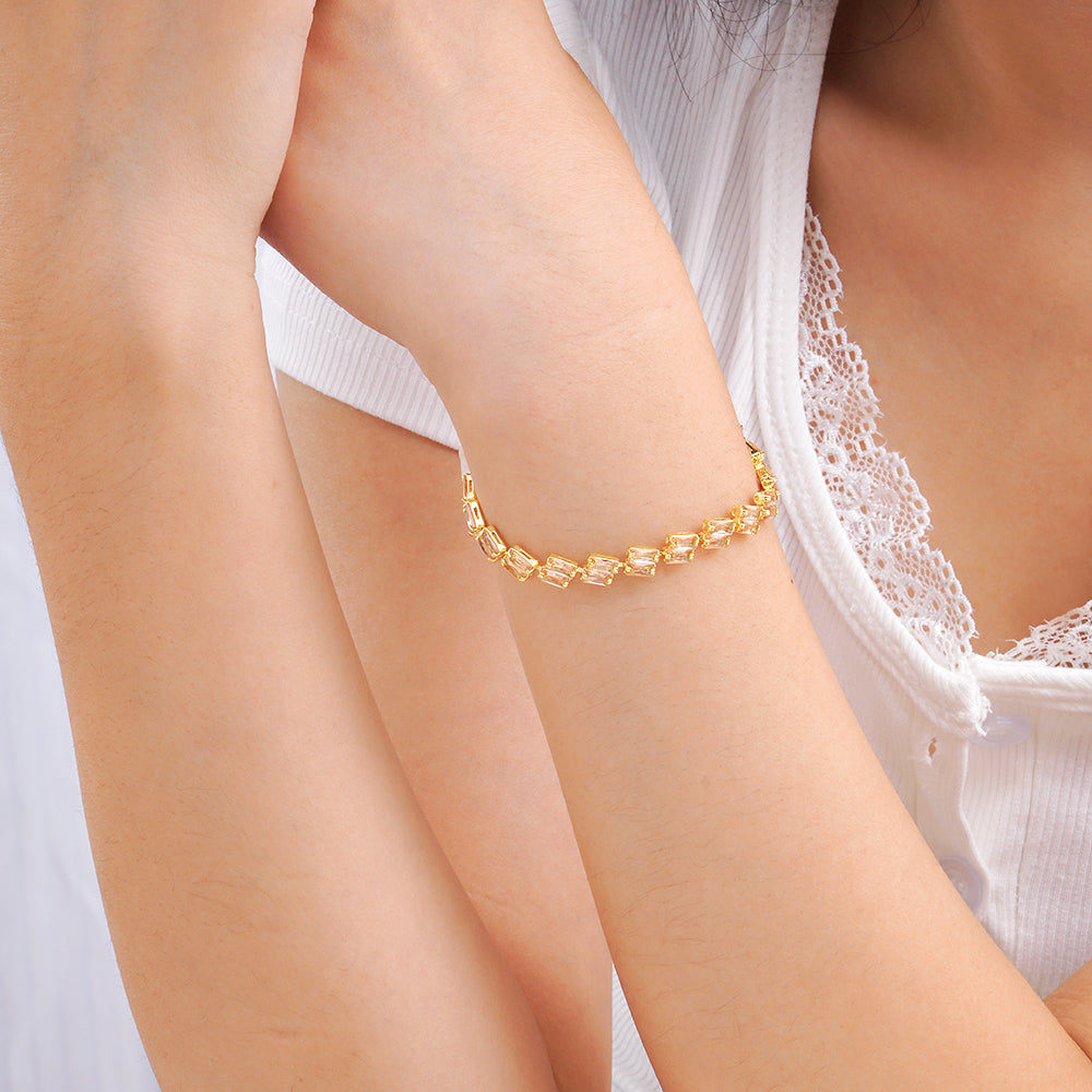Champagne Prism Tennis Bracelet