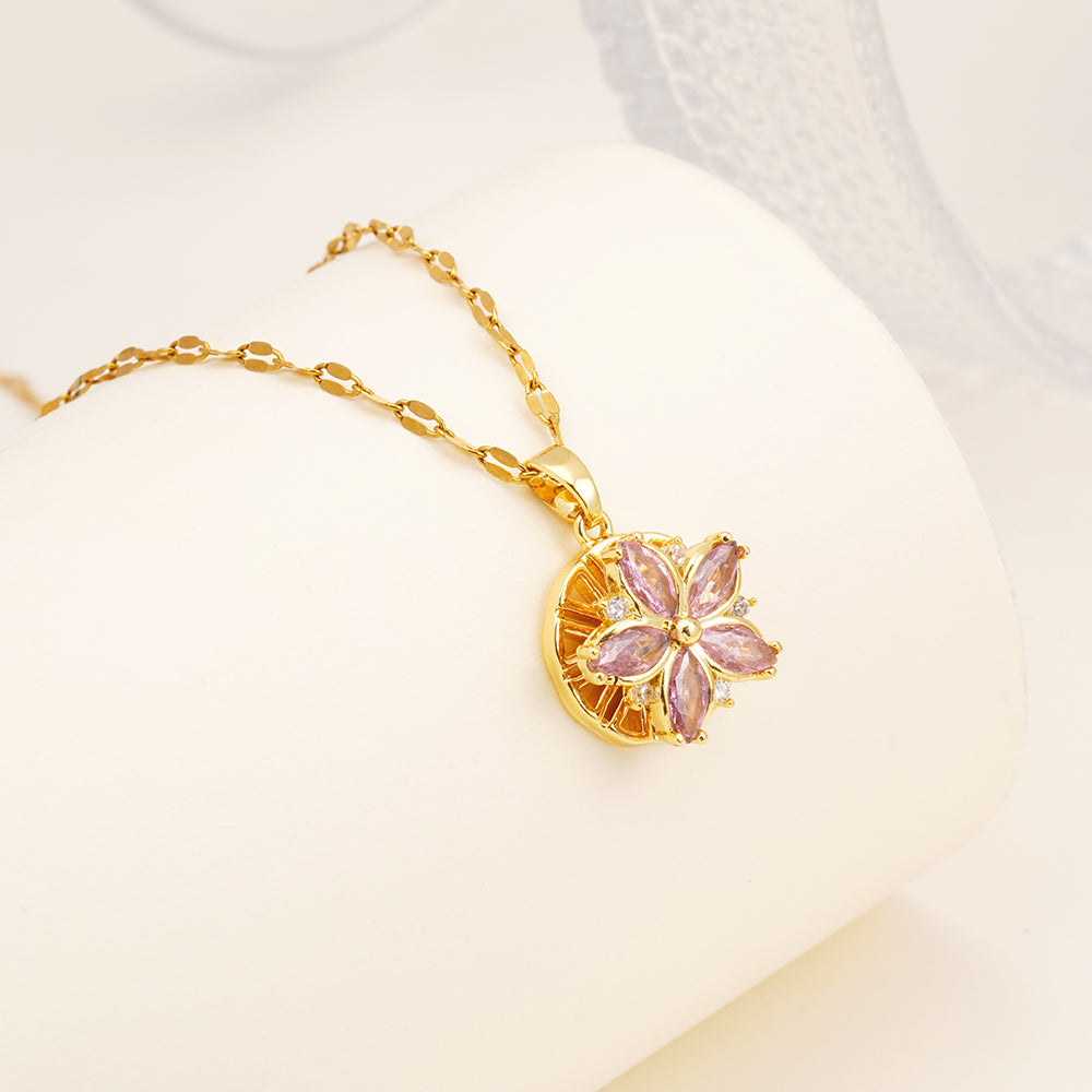 Spinning Blossom Pendant Necklace