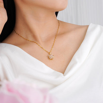 Spinning Blossom Pendant Necklace