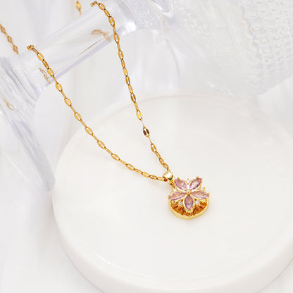 Spinning Blossom Pendant Necklace