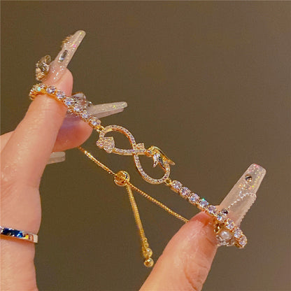 Golden Dove Infinity Love Bracelet