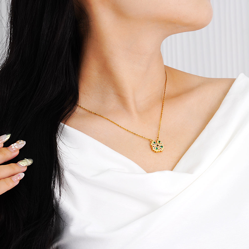 Foldable Clover Multi-Style Necklace