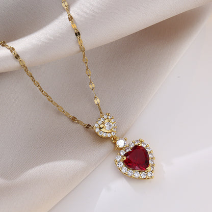 Royal Ruby Heart Necklace