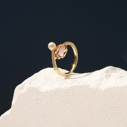 Blossom Pearl Rose Ring