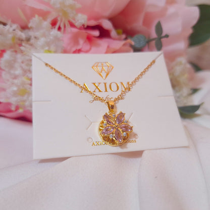 Spinning Blossom Pendant Necklace
