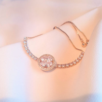 Spinning Four-Leaf Clover Love Bracelet