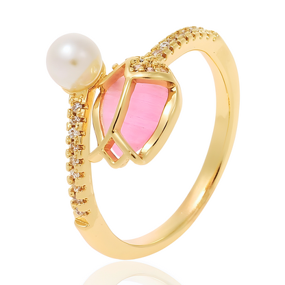 Blossom Pearl Rose Ring