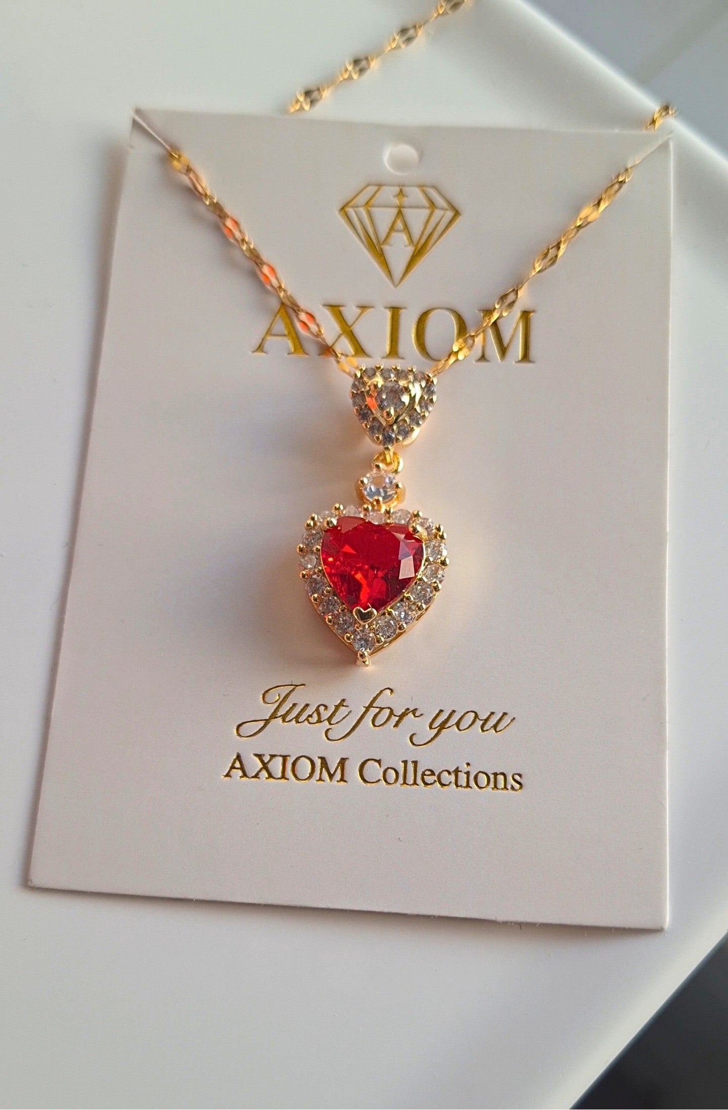 Royal Ruby Heart 18K Gold Necklace