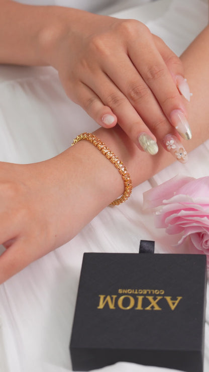 Champagne Crystal Glow Bracelet