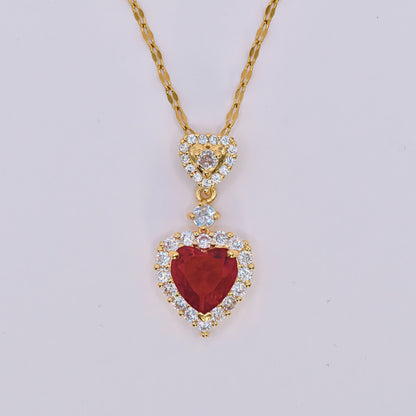 Royal Ruby Heart Necklace